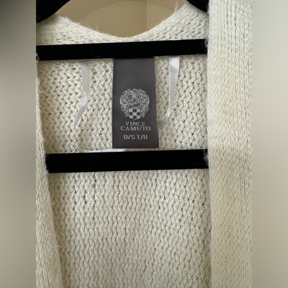 Vince Camuto Sweater Womens OS Black Cream Poncho Shawl Wrap Ruana Western - Picture 8 of 8